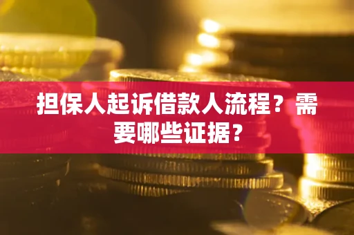 北京担保人起诉借款人流程?需要哪些证据? 北京担保人起诉借款人流程?需要哪些证据?