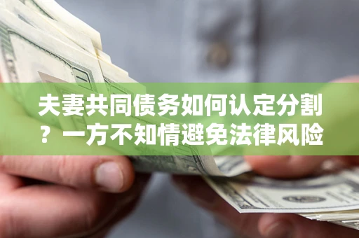 北京夫妻共同债务如何认定分割？一方不知情避免法律风险必看！
